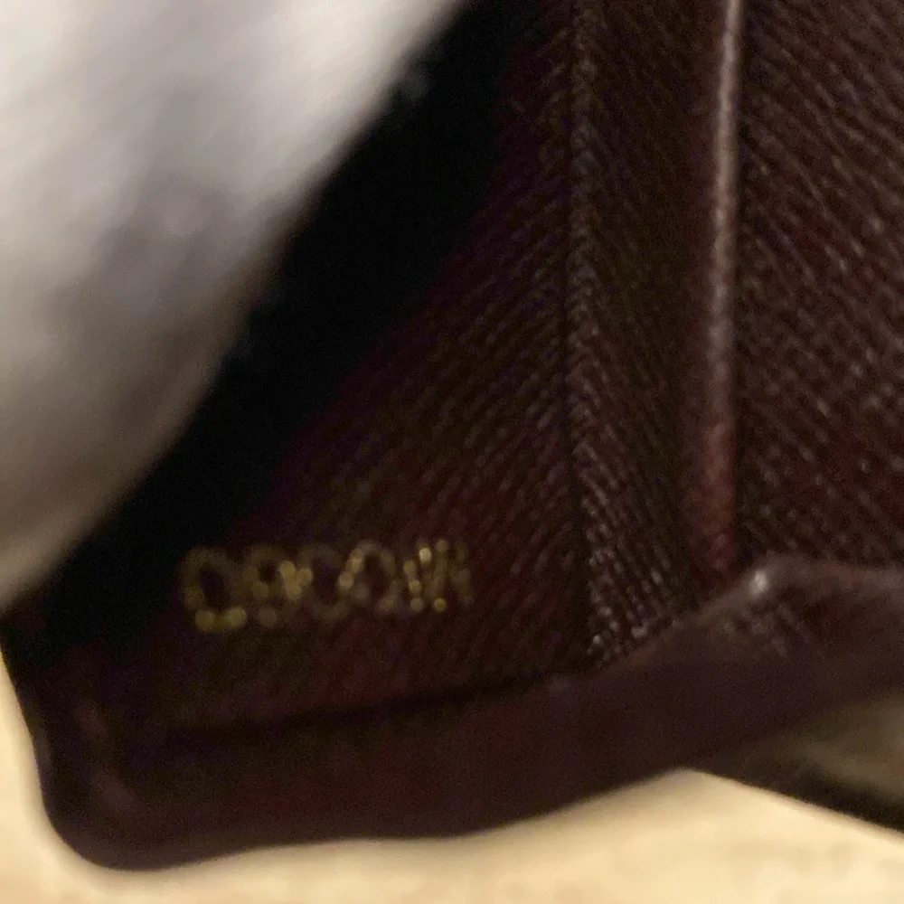 LOUIS VUITTON Brown Taiga Porte-Monnaie Boite Coin Purse in EUC